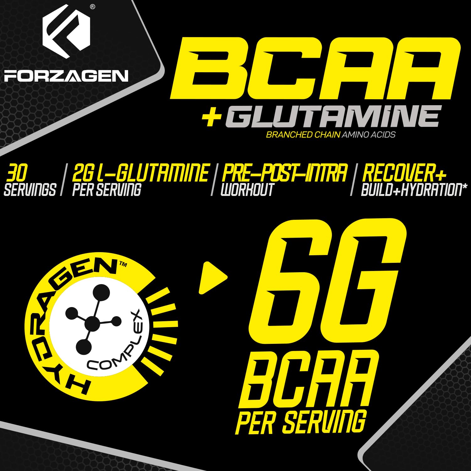 Forzagen BCAAs product in gym bag, ideal for intra-workout refreshment.