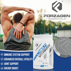 Forzagen Essentials back-label closeup highlights non-GMO quality.