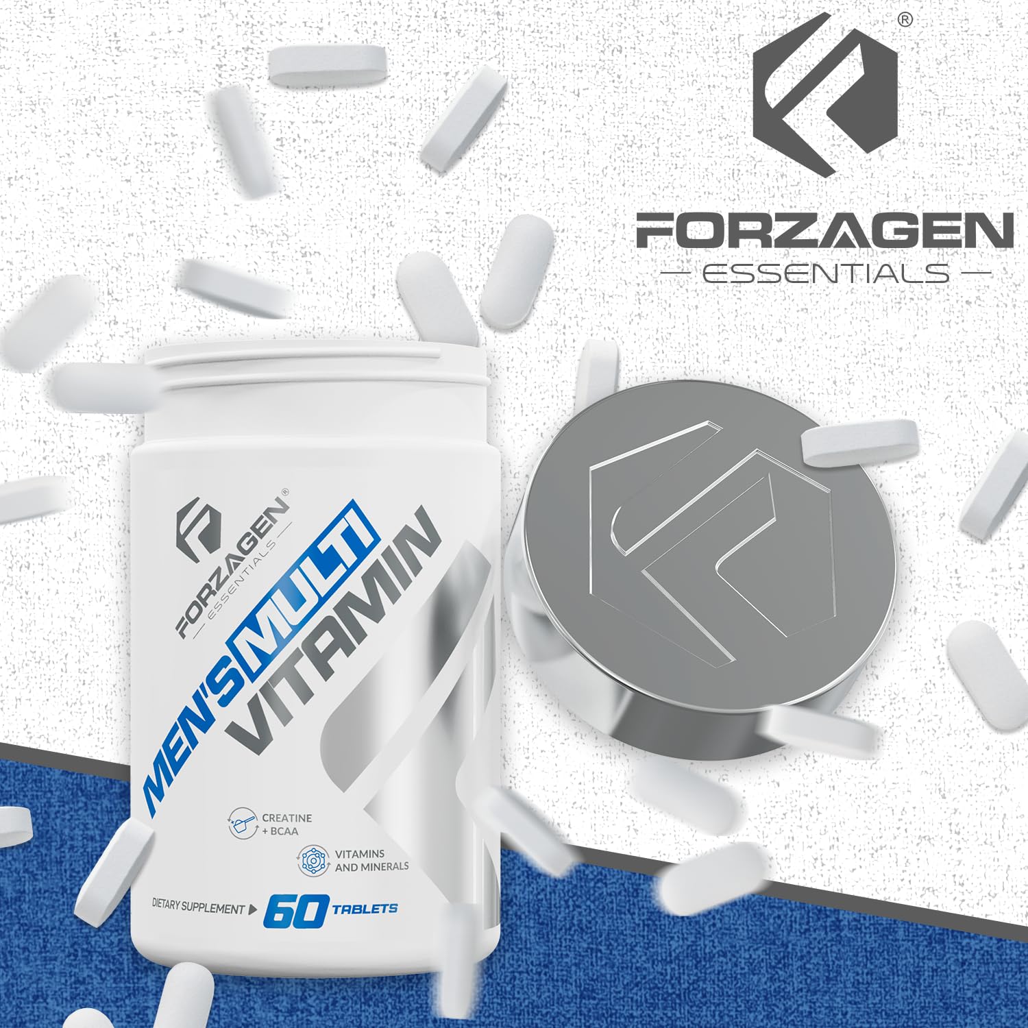 Forzagen Essentials bottle with quality seal and GMP-like certification.