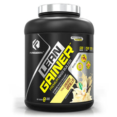 Forzagen Lean Gainer bottle view showing premium mass gainer packaging for athletes