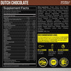 Forzagen Lean Gainer Dutch Chocolate scoop ready for post-workout boost