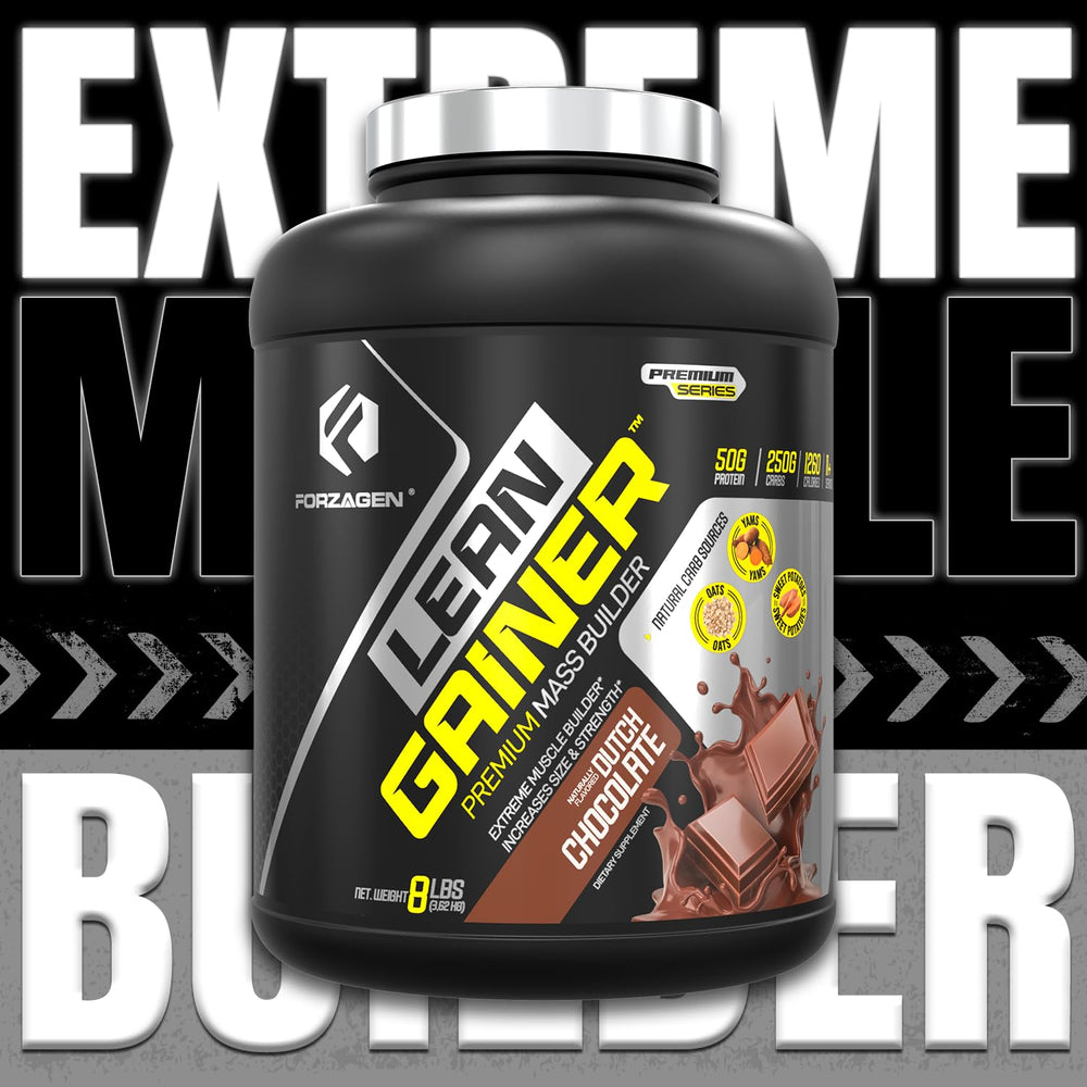 Forzagen Lean Gainer nutrition label close-up with calories and protein