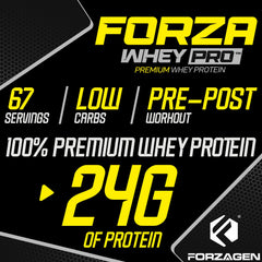 Forzagen Whey PRO BCAAs label indicating complete amino acid profile