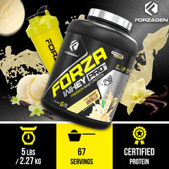 Forzagen Whey PRO no added sugar icon highlighting clean nutrition