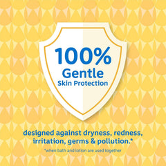 Label highlights gentle formula and moisture for delicate skin