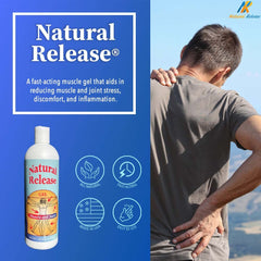 Applying Natural Release Gel on the back to ease targeted tension