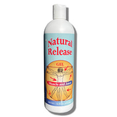 Four Oaks Natural Release Gel bottle 16 oz for convenient home relief from muscle stress