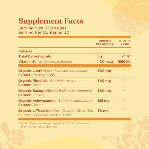 Four Sigmatic Focus Capsules vegan label signals cruelty-free, non-GMO ingredients for mindful daily use.