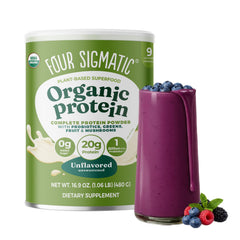 Four Sigmatic Organic Protein Powder unflavored bag for smoothies and shakes
