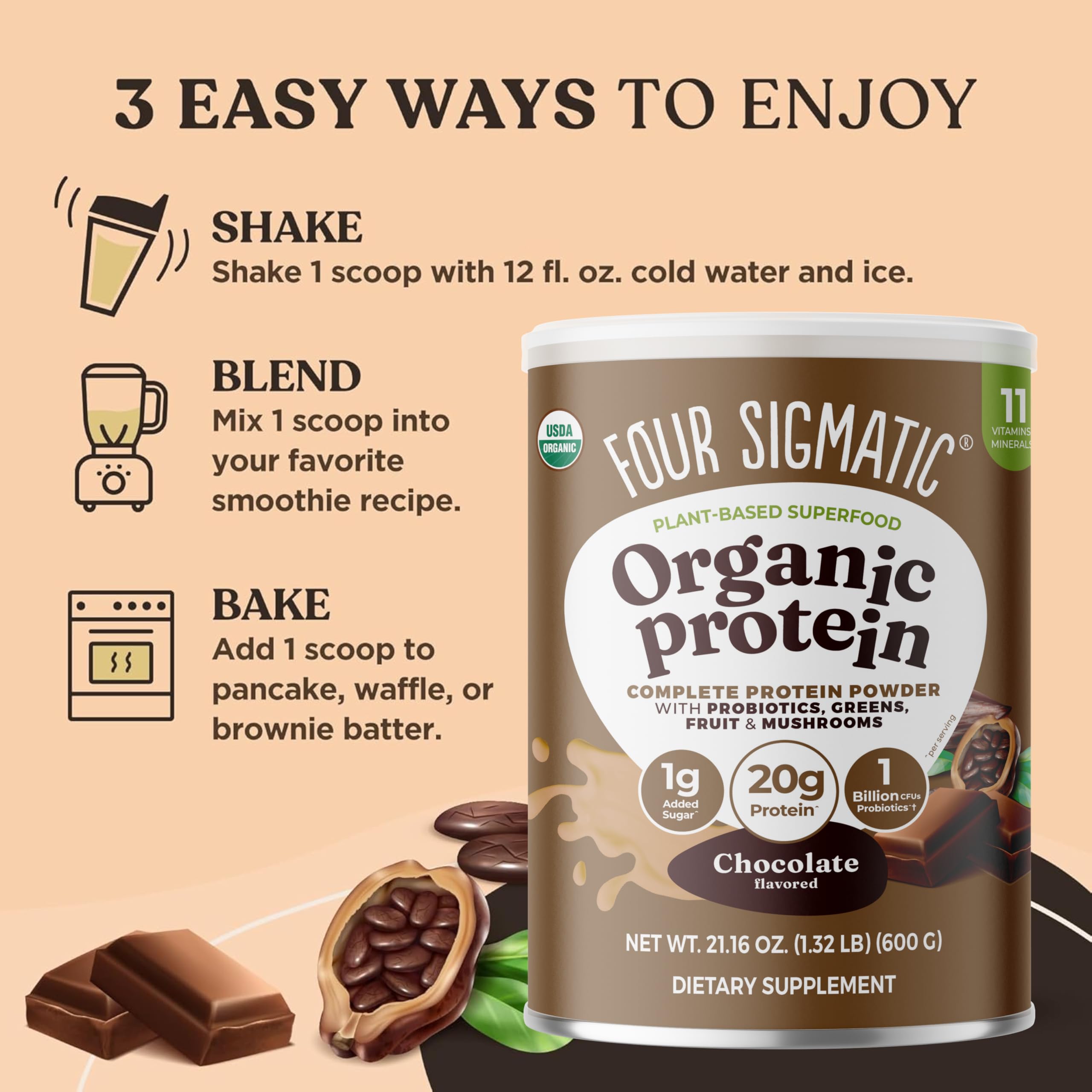 Four Sigmatic resealable container keeps powder fresh between uses