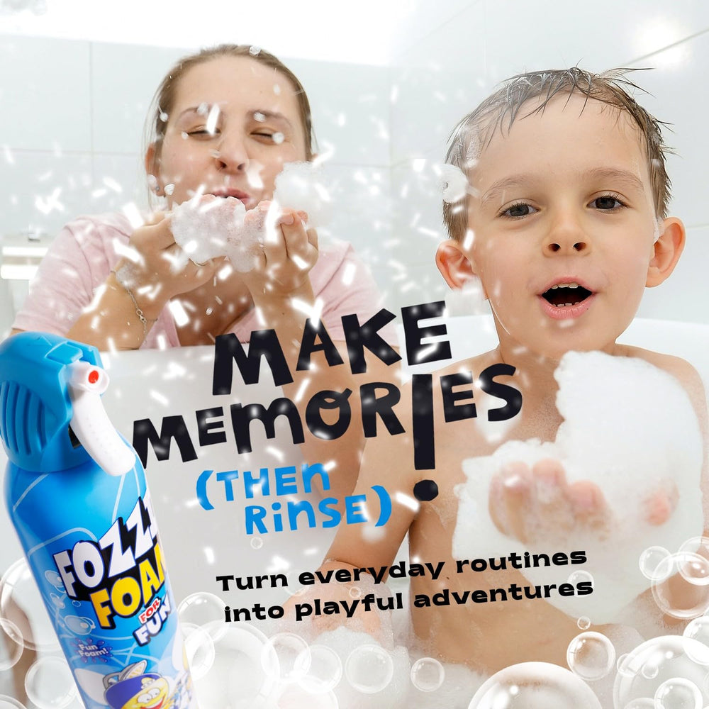 FOZZI'S Berry-scented foam showing vibrant hue ideal for sensory play.
