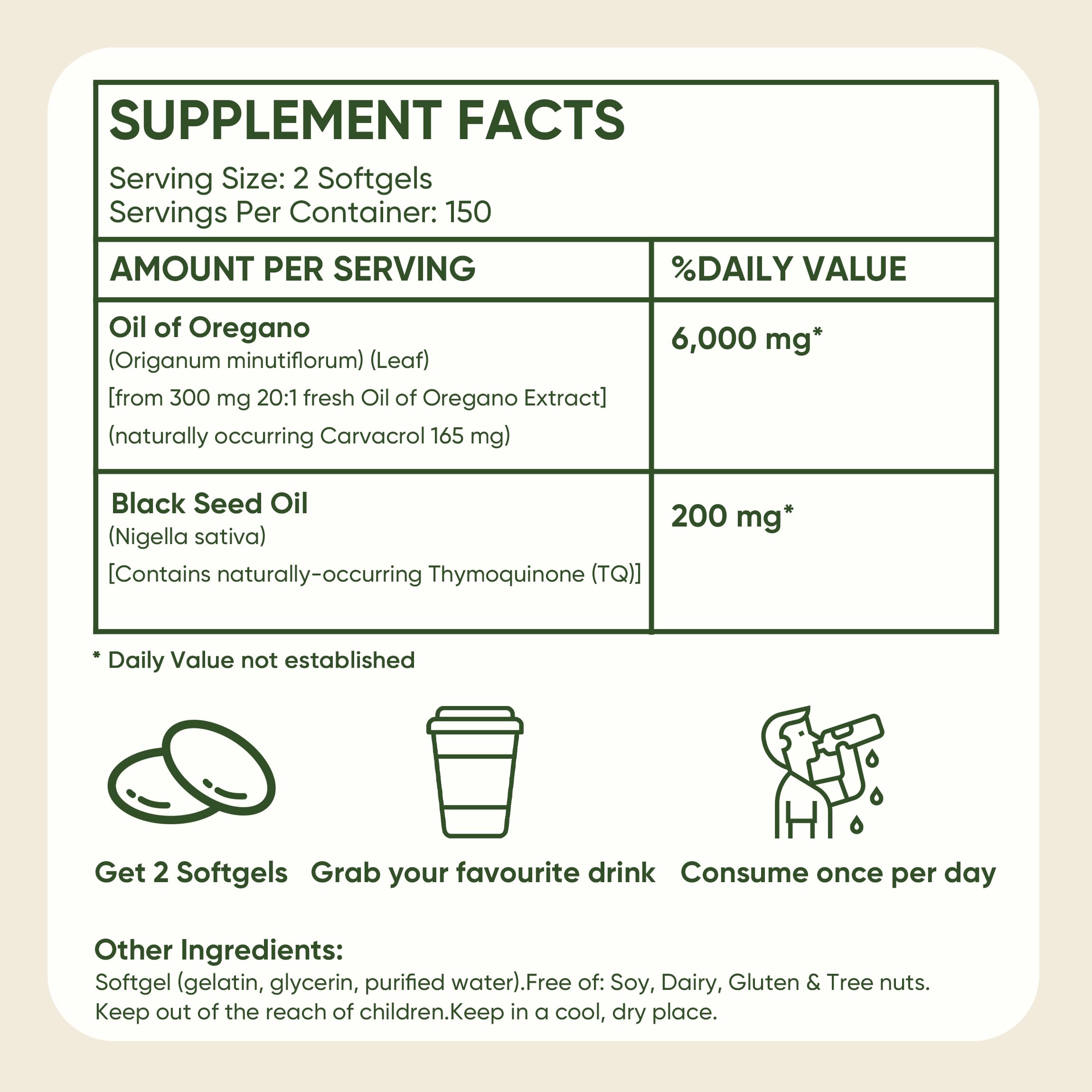 FQMUEV dual-herbal softgels angle shows convenient daily capsule intake.