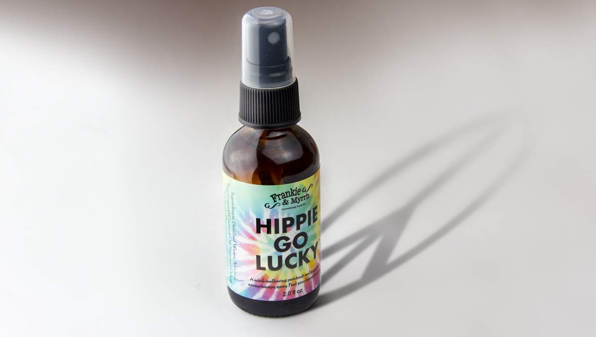 Frankie & Myrrh Hippie Go Lucky grapefruit note adds bright citrus energy.