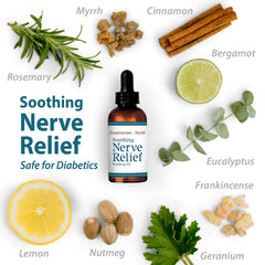 Hands receiving a soothing Frankincense & Myrrh rubbing oil massage.