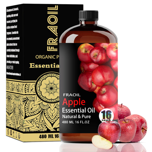 FRAOIL Apple Essential Oil 16oz bottle for diffusers and home aroma.