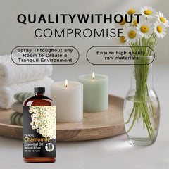 FRAOIL Chamomile oil in amber glass bottle supports DIY perfumery.