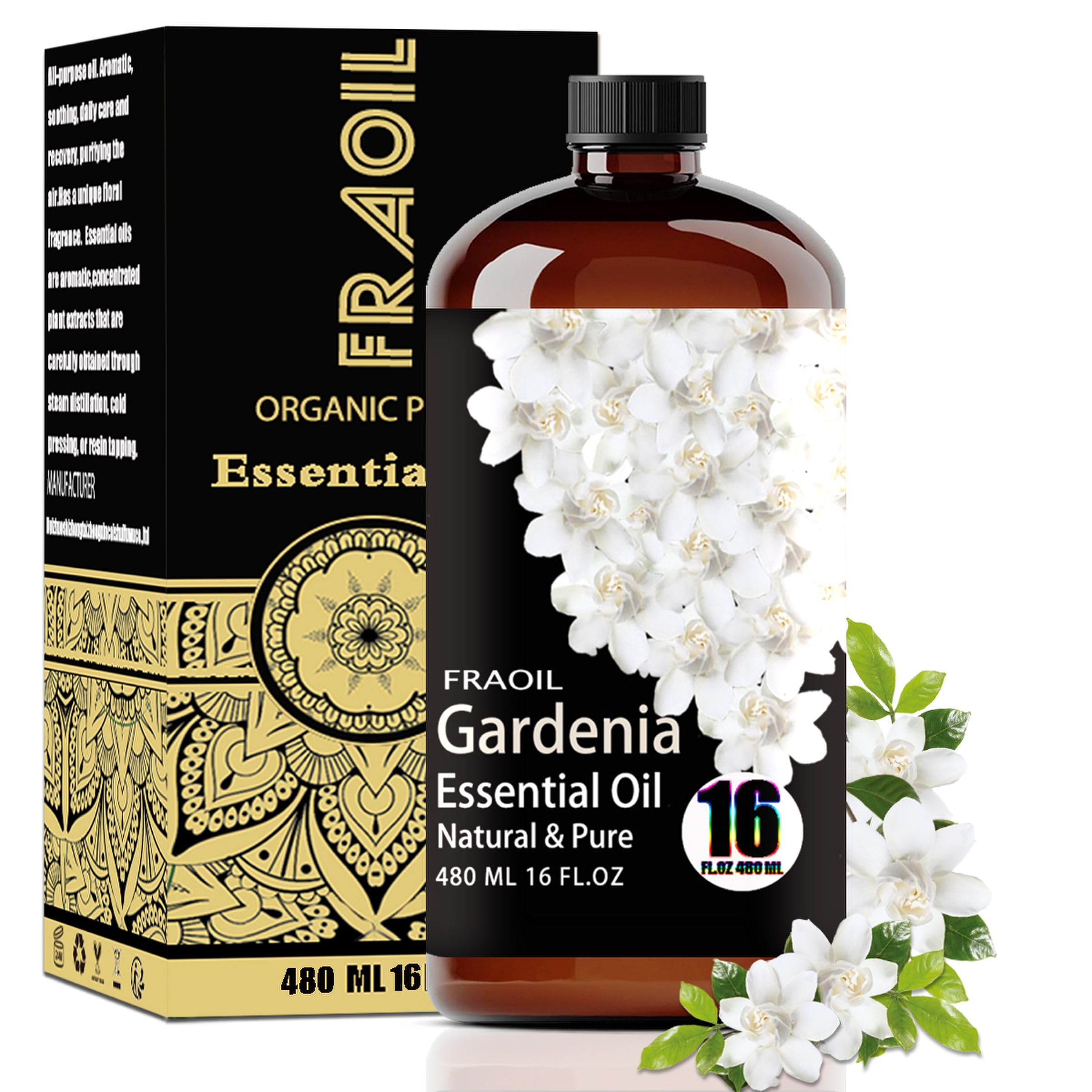 FRAOIL Gardenia essential oil 16 oz bottle for diffuser and crafts