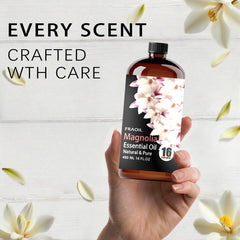 Amber glass protects Magnolia oil from light to preserve aroma