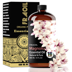 FRAOIL Magnolia essential oil bottle with amber glass for long-lasting fragrance and stability