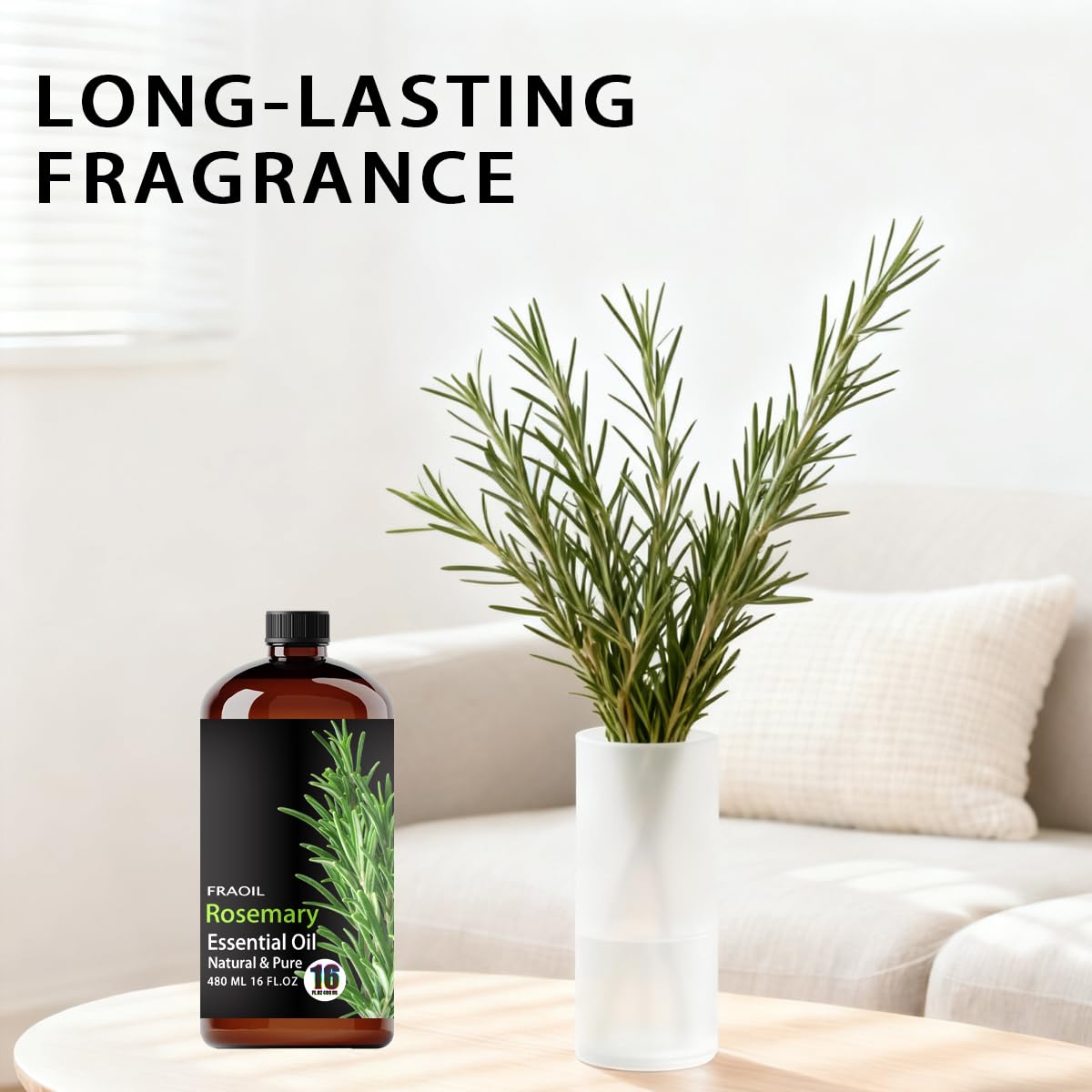 FRAOIL Rosemary essential oil ideal for candle making and crafting.