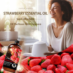FRAOIL strawberry essential oil added to candles for natural fragrance.