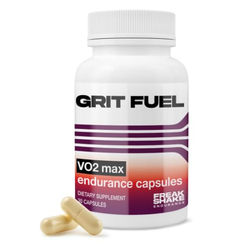 Freak Shake Grit Fuel Endurance bottle with capsules for cardio stamina.