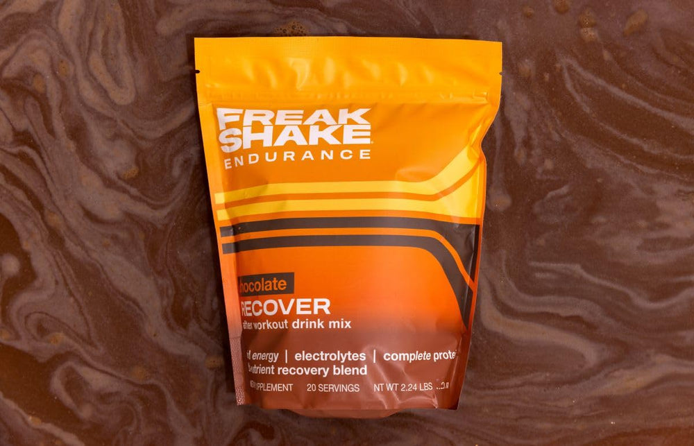 Freak Shake Recover chocolate ingredients closeup highlights epicatechin and iso-quercetin.