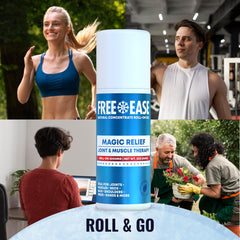 Free-Ease Magic Relief Roller desktop-use for fast cooling during work or home tasks.