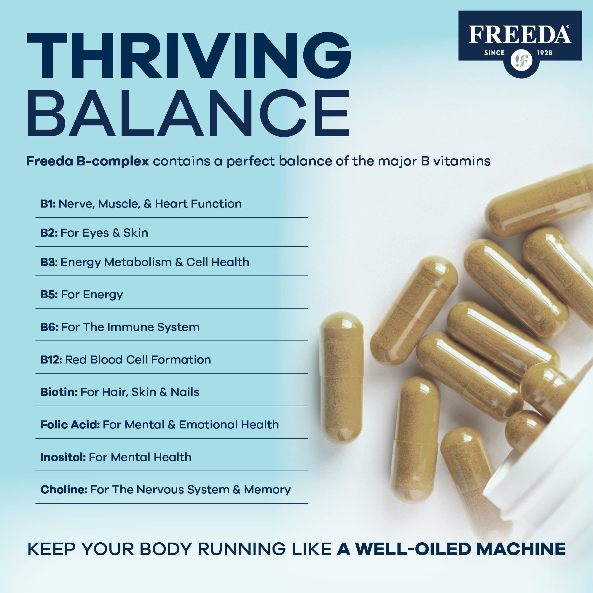 FREEDA B-Complex Capsules daily dose capsule visual