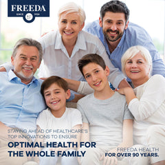 Freeda Calcium Gluconate supplement bottle with easy-to-swallow capsules