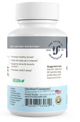 Freeda magnesium citrate bottle with vegan and kosher icons on the label.