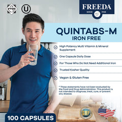 FREEDA One Daily Multivitamin label-front with kosher and gluten-free marks.