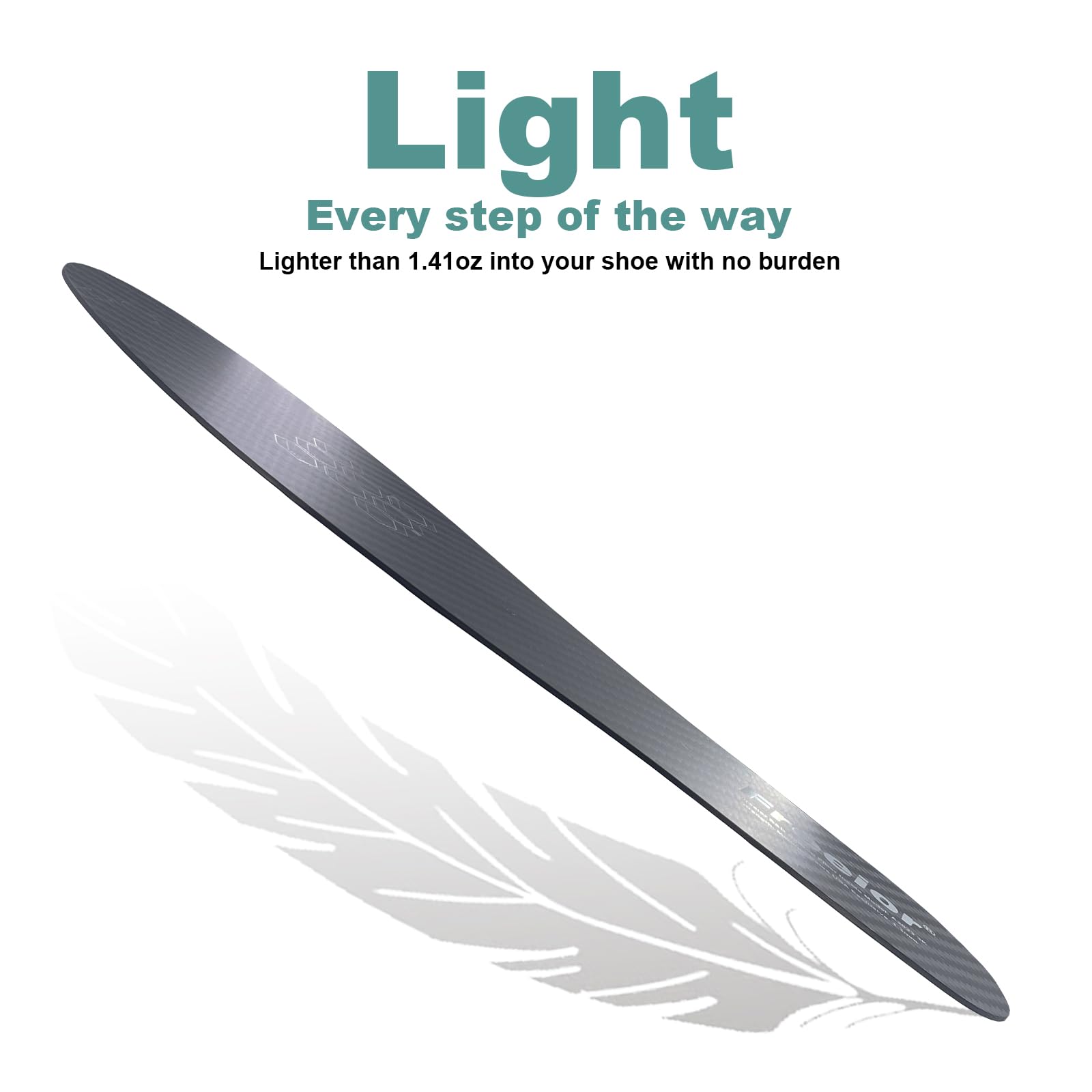 Freeior carbon fiber insole close-up reveals aerospace-grade material strength