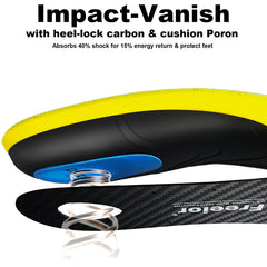 Freeior carbon fiber insole trim-to-fit guide helps customize size for a snug fit