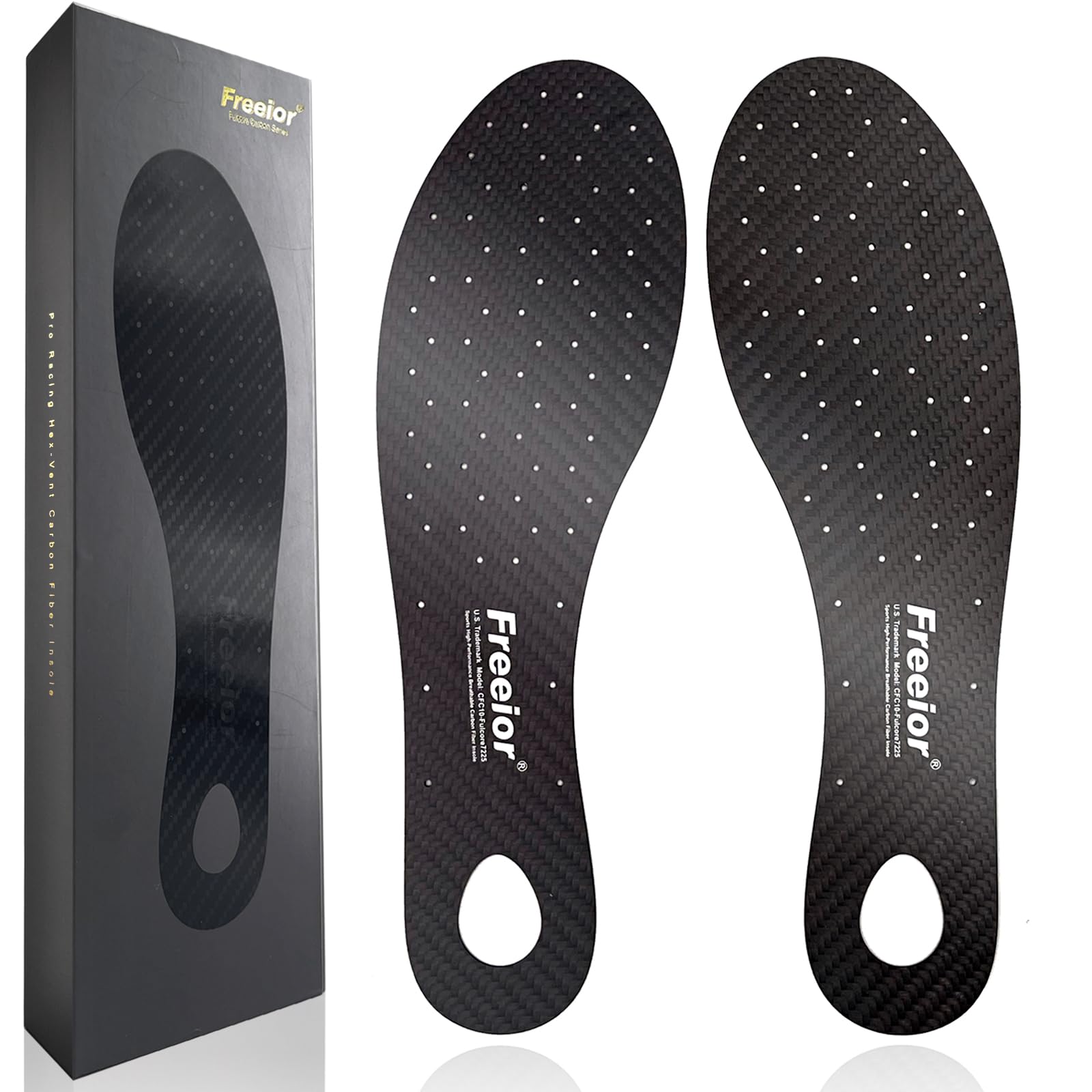 Freeior carbon fiber insole for basketball provides rigid support for quick jumps.