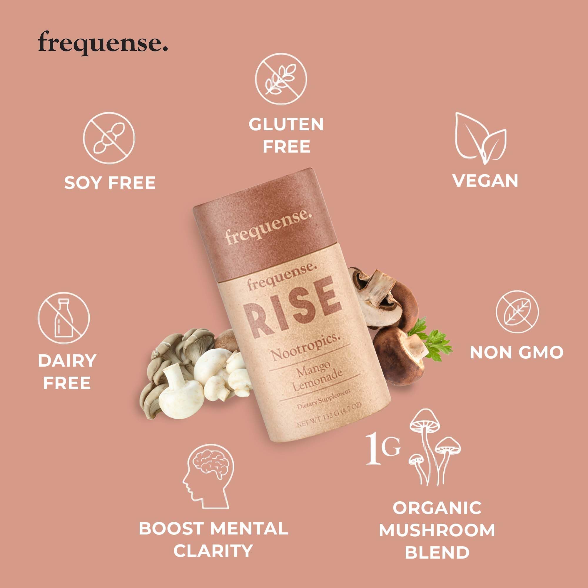 FREQUENSE Rise ready-to-stir setup for convenient study sessions and creativity.
