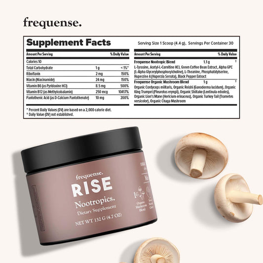 FREQUENSE Rise tub scoop ready for your daily nootropic serving.