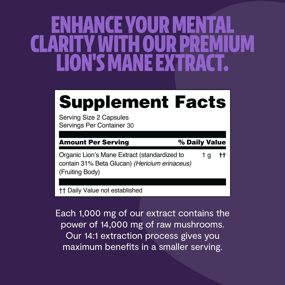 FreshCap Lions Mane Organic Certification badge signaling pure ingredients