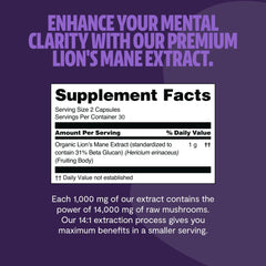 FreshCap Lions Mane Organic Certification badge signaling pure ingredients