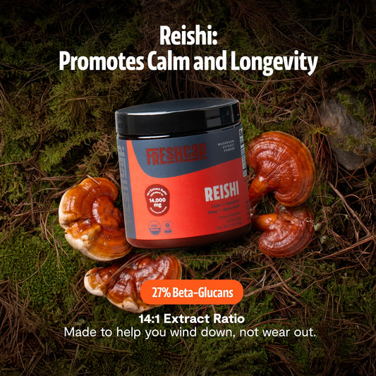 Scoop beside the jar demonstrates easy dosing for daily use and measuring 14,000mg per serving.