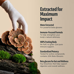 FreshCap Mushrooms Turkey Tail powder packaging shows organic certification.