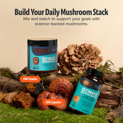 Ingredients panel on FreshCap packaging showing triple-extracted mushrooms