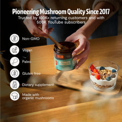 Back-panel ingredients emphasize no fillers and pure whole-fruit bodies.