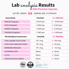 Freshly Moms Ayurvedic Elite Prenatal nutrition image focuses on iron and vitamins