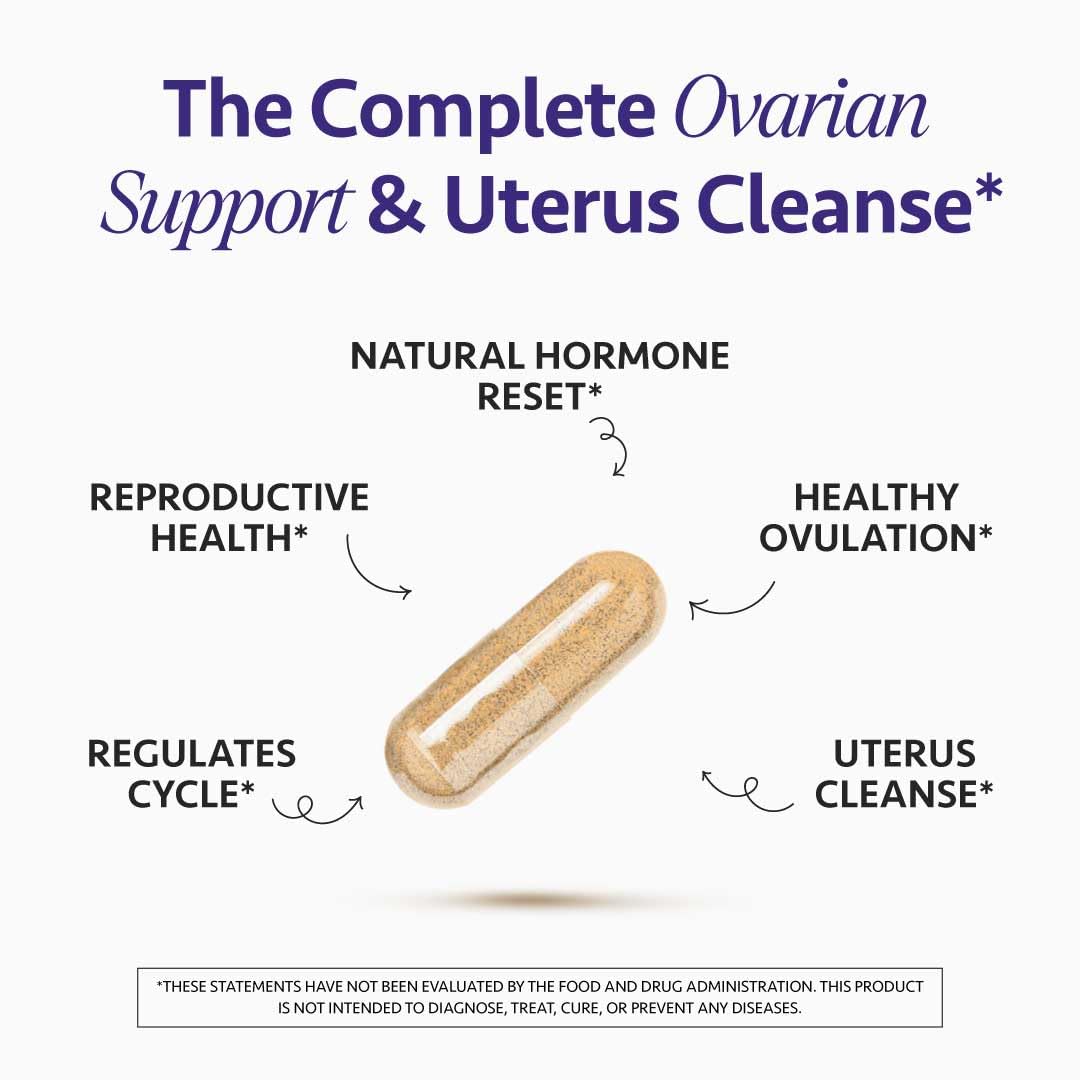 Freshly Moms red clover blooms suggesting gentle PCOS symptom support