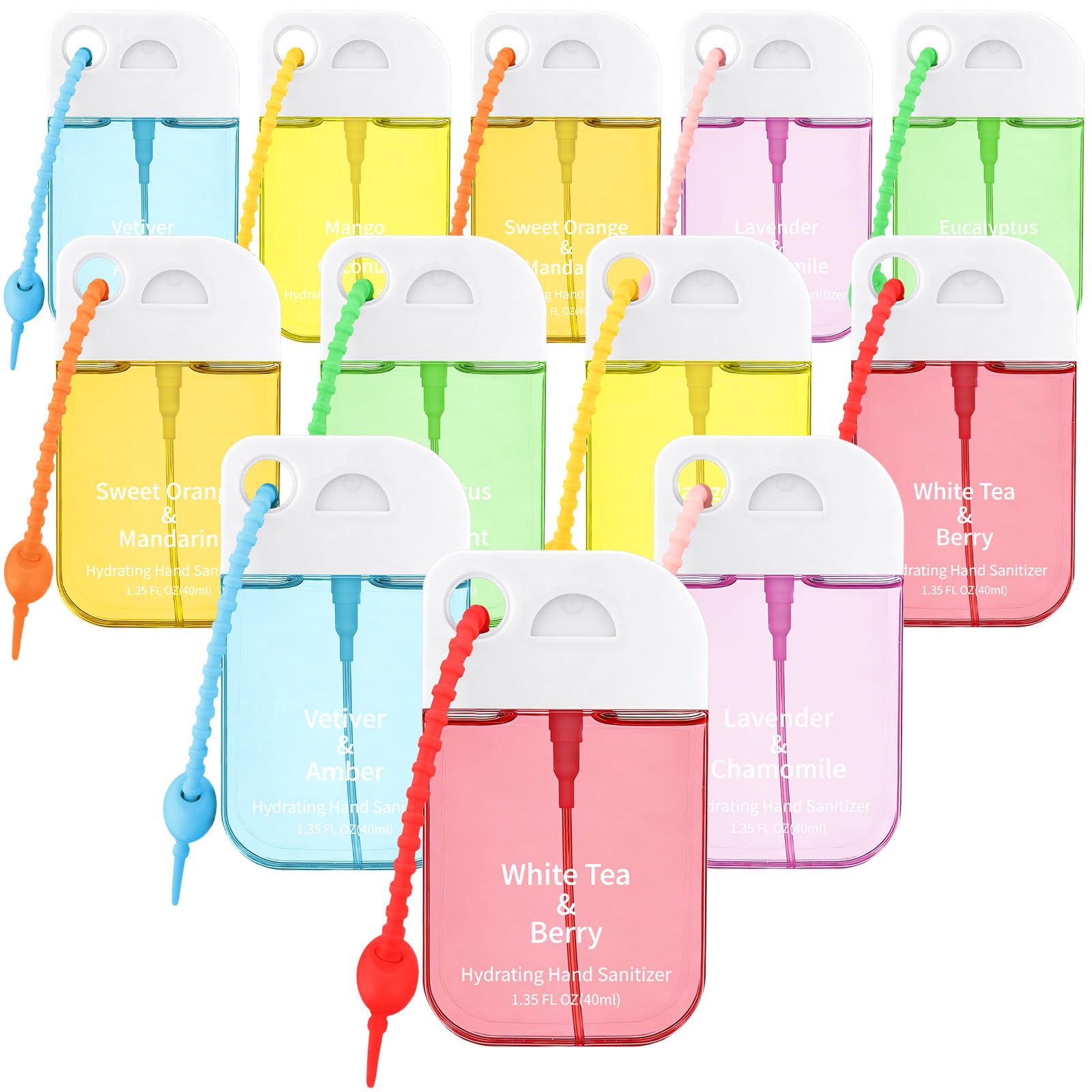 Frienda 12-pcs hand sanitizer spray keychain bundle for on-the-go hygiene