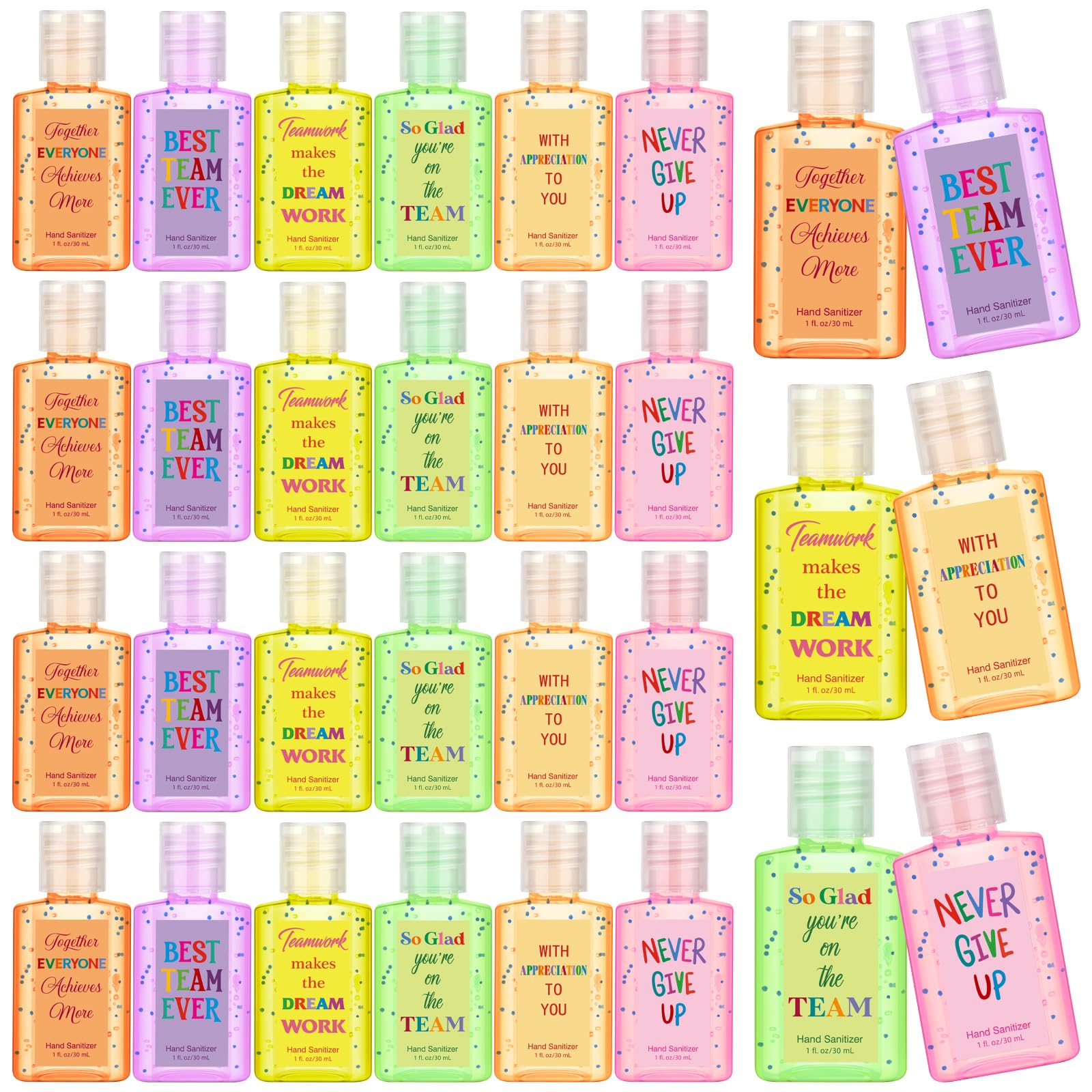 Frienda 24 pack of mini hand sanitizers in assorted colors for teams and desks