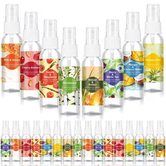 Frienda 24-pcs scented hand sanitizer spray set with travel size bottles for on-the-go freshness.