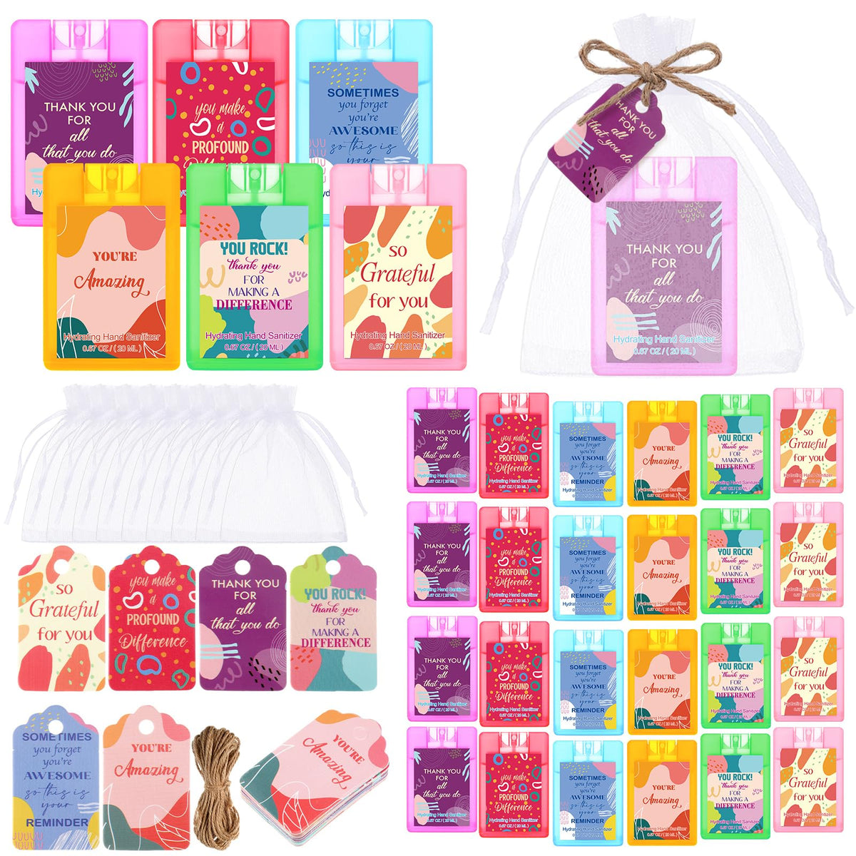 Frienda 48-set travel hand sanitizer spray multicolor for on-the-go hygiene