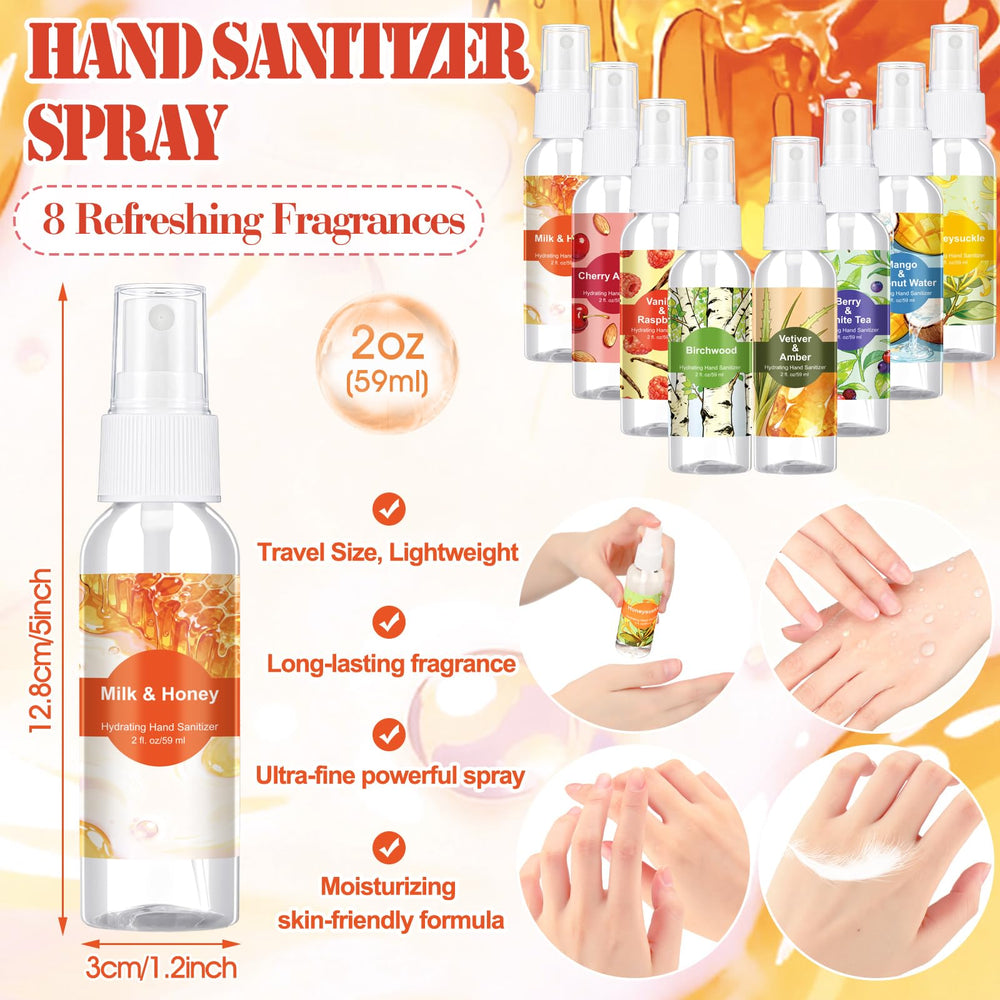 Eight-scent fragrance collection provides a gentle long-lasting aroma with each use.